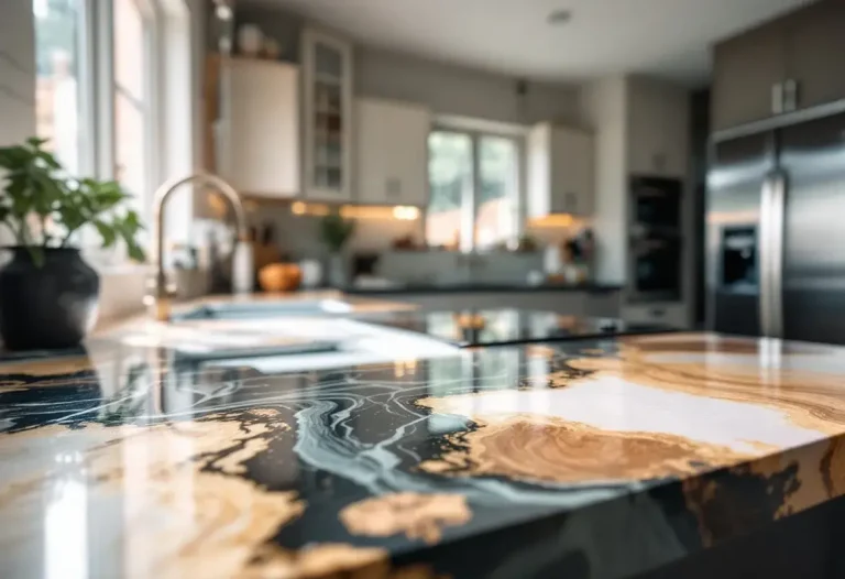 Plan de travail en résine : avantages et inconvénients